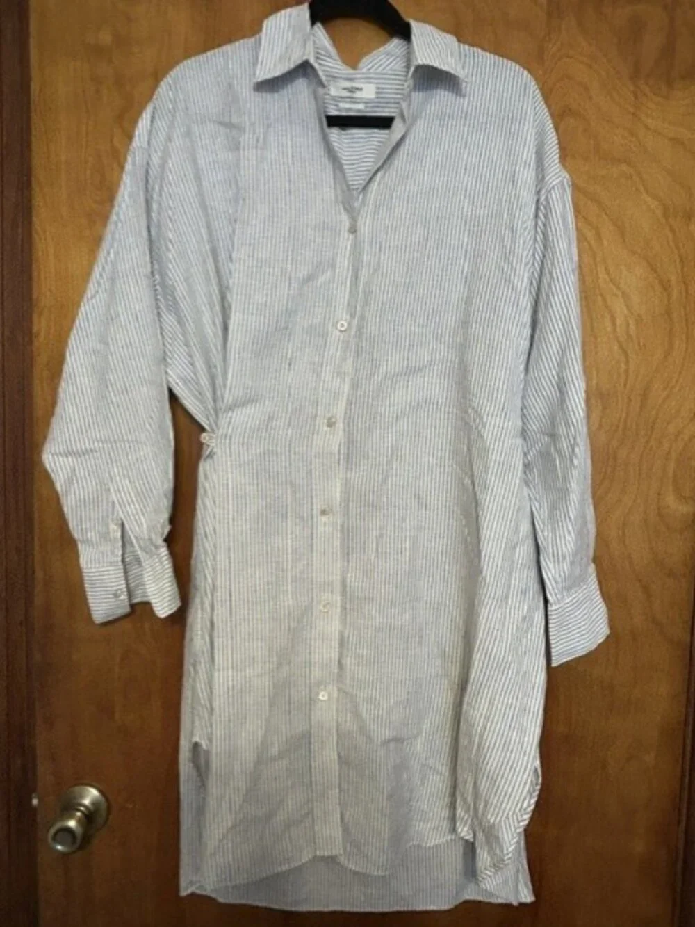Isabel Marant Etoile Blue White Stripe Shirt Dress Resort Beach Coverup Size S - Picture 2 of 7